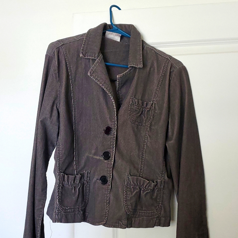 Gray Blazer Petite Large